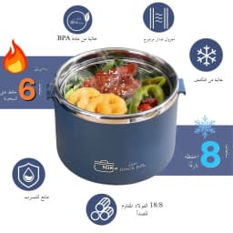 304 Stainless Steel Lunch Box 2 Layer Double Wall Thermal Food Jar, Insulated Bento Box Leakproof Lunch Container with Lunch Bag