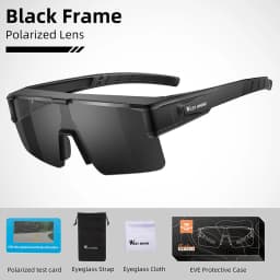 WEST BIKING Large Frame Cycling Polarized Glasses Bike Photochromic Outdoor Sunglasses Fit Over Myopic Goggles Bicycle Accessory