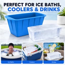 Extra Large Silicone Ice Block Mold Giant Ice Maker For Ice Bath Cold Plunge Tub Accessories And Camping Coolers Chiller