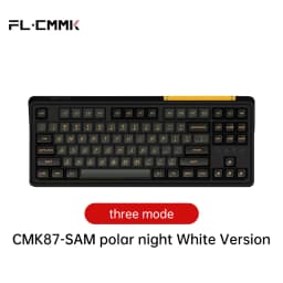 FL·ESPORTS CMK87-SAM Three-Mode Keyboard Full-Key Hot Swap 87-Key 2.4G Wireless Bluetooth Wired Mechanical Keyboard PBT Keycap