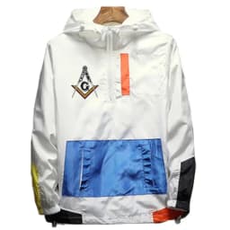 New Spring Men's Masonic Square and Compass Zipper t shirt Hoodie Bomber Jakcet Patchwork Windbreaker Coat Sweatshirt Hoodies