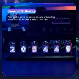 Nixie Tube Clock Night Light IPS RGB Glow Color App Control DIY Screen Digital Tube Clock For Bedroom