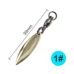 20pieces Willowleaf Spinner blades+ Ball Bearing Swivels with Split Rings Trolling Fishing Lures Accessories Spinnerbaits