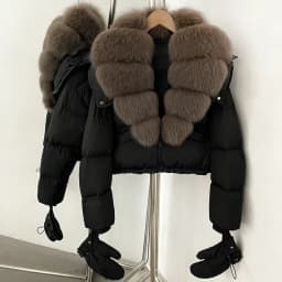 OFTBUY New Short Outerwear Hood Duck Down Luxury Real Fur Down Jacket with Removable Gloves Women Puffer Coat with Real Fox Fur