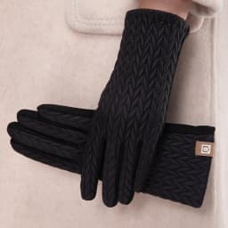 Women Winter Keep Warm Touch Screen Down Suede Fabric Gloves Cycling Drive Fashion Elegant Temperament Windproof Diamond Grid