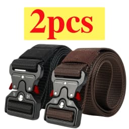 Tactical Belt Men's Multi-Functional Military Fan Canvas Belt Outdoor Artificial Nylon Training Belt 2 Pieces