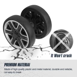 8Pcs Black Luggage Wheel Replacement with Screw Travel Luggage Wheels Replacement Suitcase Parts 55mm Axles Caster Wheel Repair
