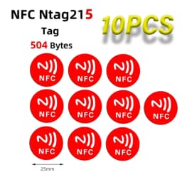 10Pcs Coloful Fast Reading Tag NFC Sticker 13.56 MHZ 540Bytes RFID NFC Tag Stickers Adhesive Labels for NFC Phones Self-adhesive