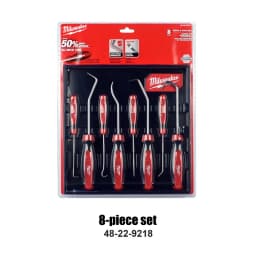 Milwaukee 8-Piece Hook Picking Set, Different Angle Hook Picking and Pulling, Professional Manual Tool 4932480569/48-22-9218
