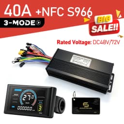 48V 72V 40A 1000W 1500W 2000W Ebike Brushless Motor Sine Wave Controller with S100 NFC LCD Display For E-Mountain Bike Scooter