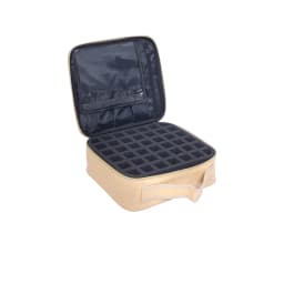 UOZL 42 Bottle Nail Polish Organizer, PU Leather Handheld Nail Polish Storage Bag, Suitable for Nail Art Lovers and Manicurists