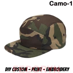 Fedoryn Custom Embroidery Flying Cap Cotton 5-panel Camping Hat Flat Brim Baseball Cap Design Print Skateboard Cap Wholesale
