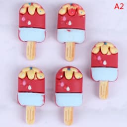 1-5pcs 1:12 Dollhouse Miniature Chocolate Ice Cream Popsicle Mini Ice Pop Food Modle for Pretend Play Kitchen Decor Toys