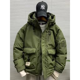 New 2025 Men's Parka down Jacket Thickened Warm Casual Loose Fit White Duck Feather Workwear Style Windproof Youth Fashion