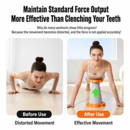 Ergonomic Core Training Assist Push Up Bar Automatic Rebound Spring Floor Stand Home Gym Pilates Upper Body Strength Equipment