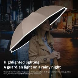 60K Buckle Men Women Umbrella Fully Automatic Reverse Folding Umbrella with Windproof Reflective Stripe UV Umbrellas