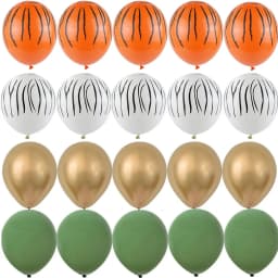Wild Animal Balloon Tower with Gold 1-9 Number Balloon for Boy's Jungle Safari Birthday Party Decoration Forest Party Supply