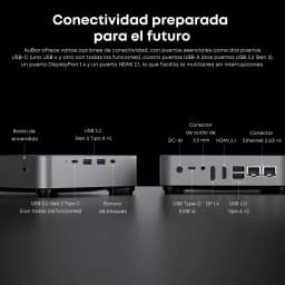 Chuwi Aubox Amd R7 8745Hs Mini Pc with Oculink 16Gb 512Gb Ssd Windows 11 4K 60Hz Display Wifi 6 Bt 5.1 Extend M.2 2t*2