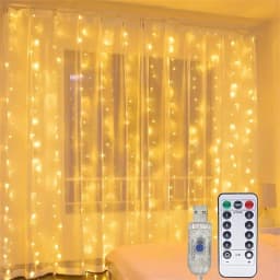 USB Remote LED Curtain Lights 8 Modes for Wedding Garden Party Bedroom Wall Window Home Decor Eid Decor LED Garland Lamp