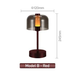 Modern Retro Nordic Desk Lamp Rechargeable Indoor Table Lamp Camping Lamp Night Light for Bedroom Campe Reading Home Decoration