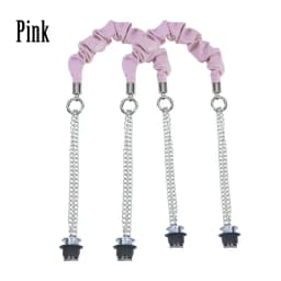 New 1 Pair Long OBag Leather Handles Strap Fold Pleat with Silvery Chain for OBag O Bag DIY Women Shoulder Handbags