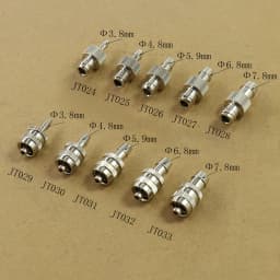 2PCS/Bag Tracheal Joint Glue Machine Tracheal Metal Adapter Pin Tube Connector Tracheal Extension Luer Adapter