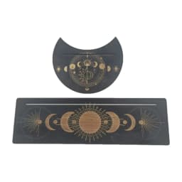Rectangular Moon Shaped Tarot Base Bracket Wooden Tarot Card Display Stand Holder Divinations Game Accessories Durable