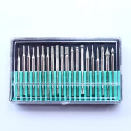 30pcs Shank Diamond Burs Set With Box For Dremel Electric Grinder Power Accessories Abrasive Drill Bit Rotary Tool Set 2.35/3mm