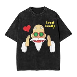 2026 Master Roshi Dragon Ball Printed T-shirt Men's and Women's Washed T-shirt High Quality Vintage Cotton T-shirt Harajuku Tops