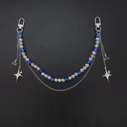 Detachable ITA Bag Double Chain Iridescent Bead Tail Pendant DIY Bag Decorative Chain Pain Bag Charm Fashion Waist Chain