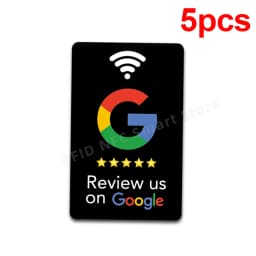 5pcs Google Reviews NFC Cards Boost Your Reviews PVC Material Durable