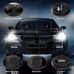 1/2/3Pcs Car Trash Can (with Lid) Contains 60 (300) Garbage Bags, Small Car Trash Can, Leak-proof Mini Car Accessories