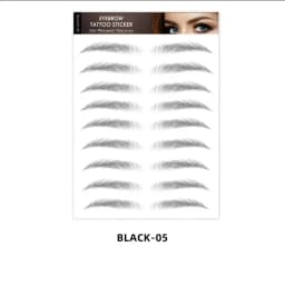 Brown Eyebrows Makeup Tattoo Sticker Water-based Hair-liked Waterproof Long Lasting False Stickers for Brow Grooming Shaping