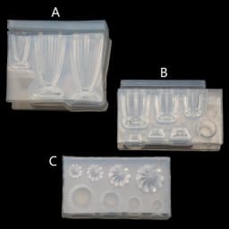 Silicone Mold Epoxy Resin Molds Jewelry Tools Bottle Goblet Cup Molds Goblet Cup Mold for DIY Baking Crafting Decor Y08E