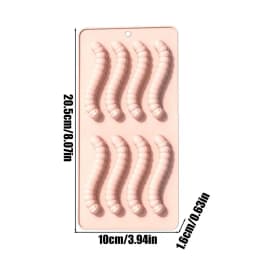Food-Grade Silicone Gummy Worm Mold Candy Baking Pan Worm Fondant Molds Home Kitchen Supplies, Halloween Christmas Treats