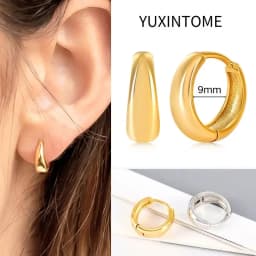 Pave Micro Crystal North Star Hoop Earrings Punk 925 Sterling Silver Ear Needle Twist Gold Earrings For Women Minimalist Jewelry