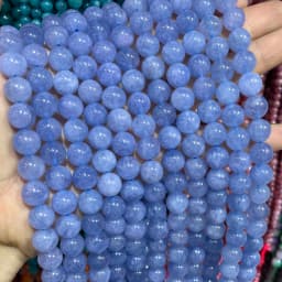 6 8 10MM Natural Stone Jade Chalcedony Round Multicolors Loose Beads For Jewelry Making Diy Charm Bracelets Necklace Accessories