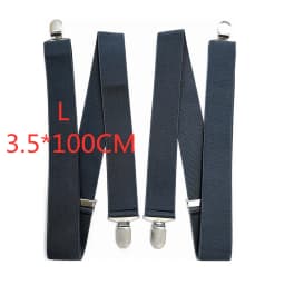3.5 cm Wide Solid Color No Cross Suspenders Men 4 Strong Clips Women Suspender For wedding Party Trouser Braces
