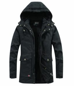 Parkas Coat Military Windproof Hooded Jackets Man Washed Cotton Thick Fleece Casual New Winter Warm Varsity Jacket Men