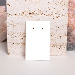 50PCS 6.5x4cm 2 Holes Blank Vertical Display Cards For Stud Earrings Drop Jewelry Cardboard Small Businesses Packaging Supplies
