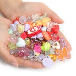 Cute Assorted Acrylic Beads Random Style Flower Butterfly Heart Beads for DIY Mobile Phone Chains Bracelets Jewelry Making 50g