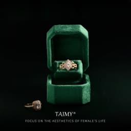 TAIMY Plush Velvet Jewelry Ring Box Lover Gift Clamshell Jewelry Organizer Storage Box Jeweler Jewelry Packging Display Box