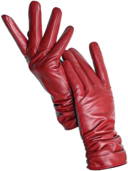 Simple Women's Gloves Winter Warm Plus Velvet Short Thin Touch Screen Gloves Driving Color Women's Leather Gloves High Quality