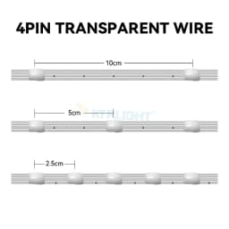 12V 4pin Data Return WS2811 WS2812 LED Seed Pixel String Lights Full Color Individually Addressable RGB for DIY Curtain Light