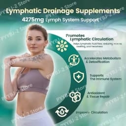 21 in 1 4275mg Lymphatic Drainage Capsules System Support 240 Softgels with Herbal Blend and Dandelion Burdock & Turmeric