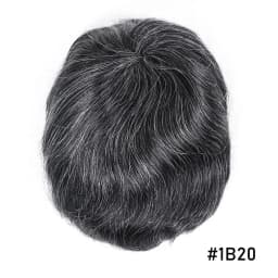 Human Hair Prosthesis for Men's Toupee Breathable Mono Toupee PU Double Knot Male Wig Unit Hairpiece Replacement System 8x10Inch