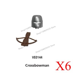 Medieval Military Castle Black Hawk Knight Building Blocks Gothic Cavalry Armor Shield Axe Soldier Figure Accessories Bricks Toy
