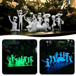 Glowing Alien Ornament Set For Indoor Outdoor Stylish Decorative Crafts For Bedrooms Garden aliens xenomorph
