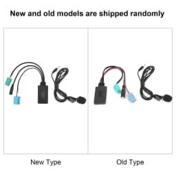 6Pin Bluetooth Audio Cable Car Stereo AUX‑IN Adapter with Microphone Fit for Renault Clio/Espace/Megane