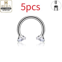 1/5PC G23 Titanium Nose Rings Piercings Lip Eyebrow Ear Septum Helix Cartilage Septum Body Jewelry Piercing Labret Nariz C Rod